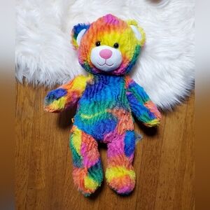 Build-A-Bear Tie Dye Rainbow Shimmer Bear